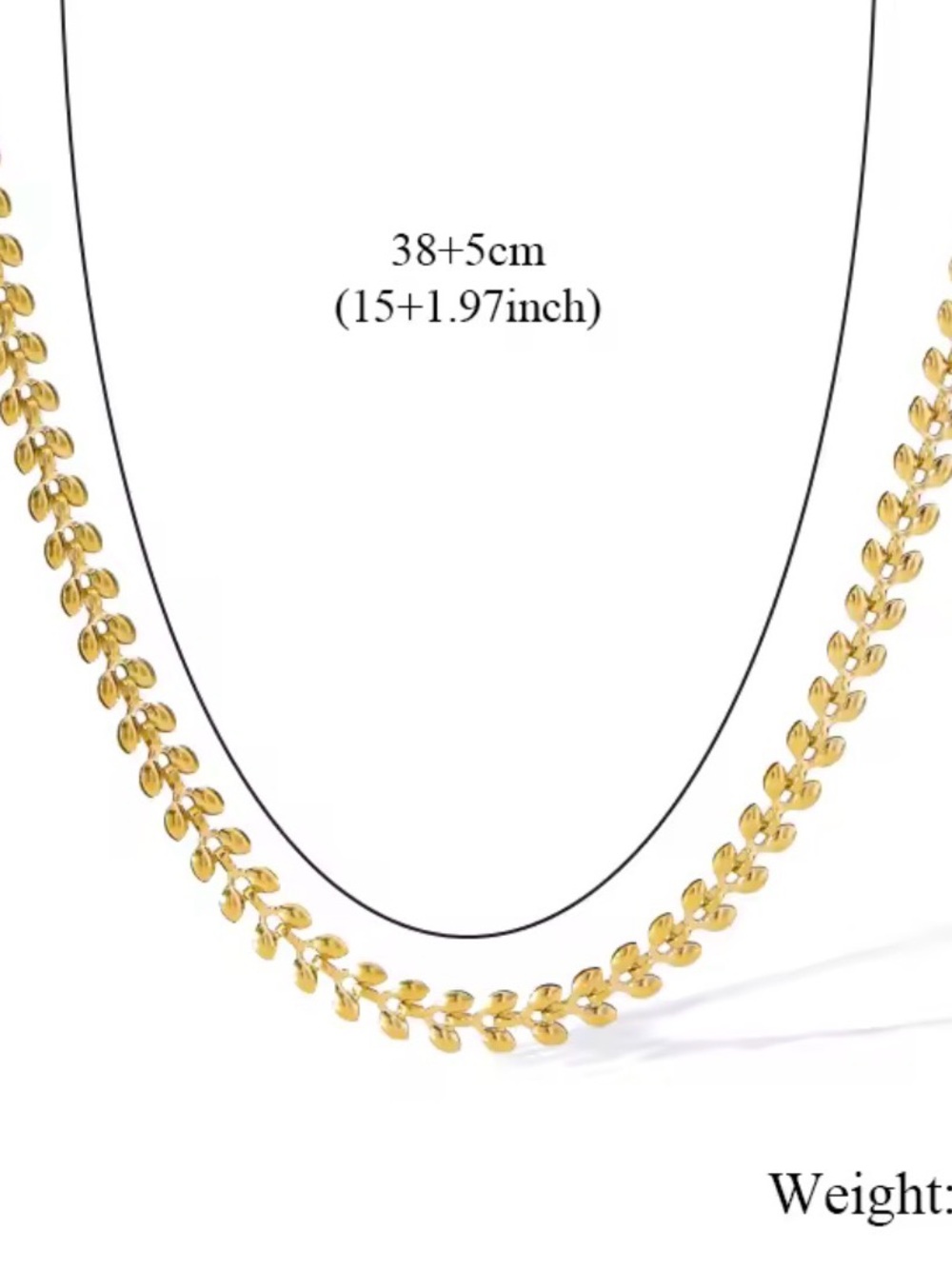 Elegant gold Necklace and Bracelet Set - Elegant Women's Jewelry - Picture 3 of 4